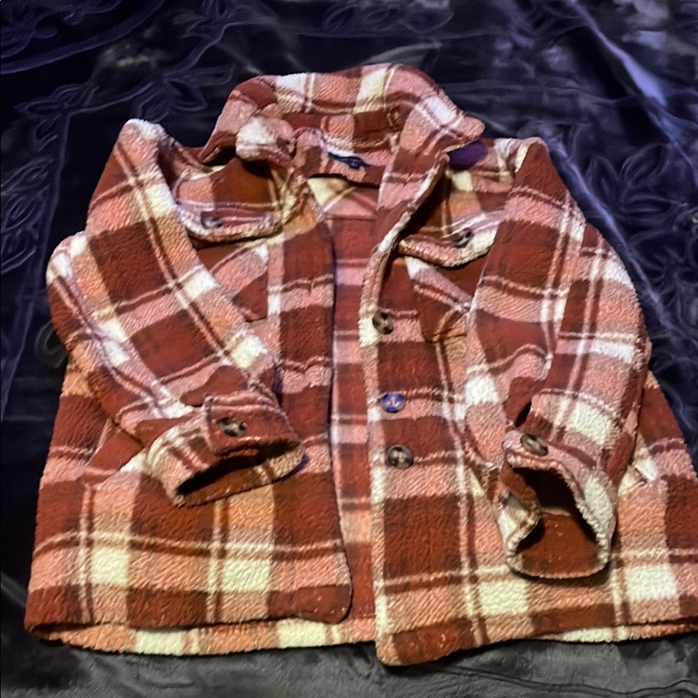 Plaid Button-Up Jacket